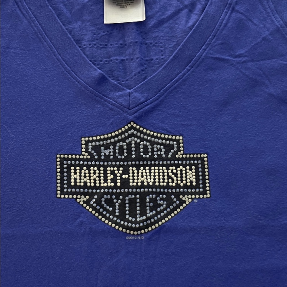 Harley-Davidson Royal Blue Rhinestone Tee